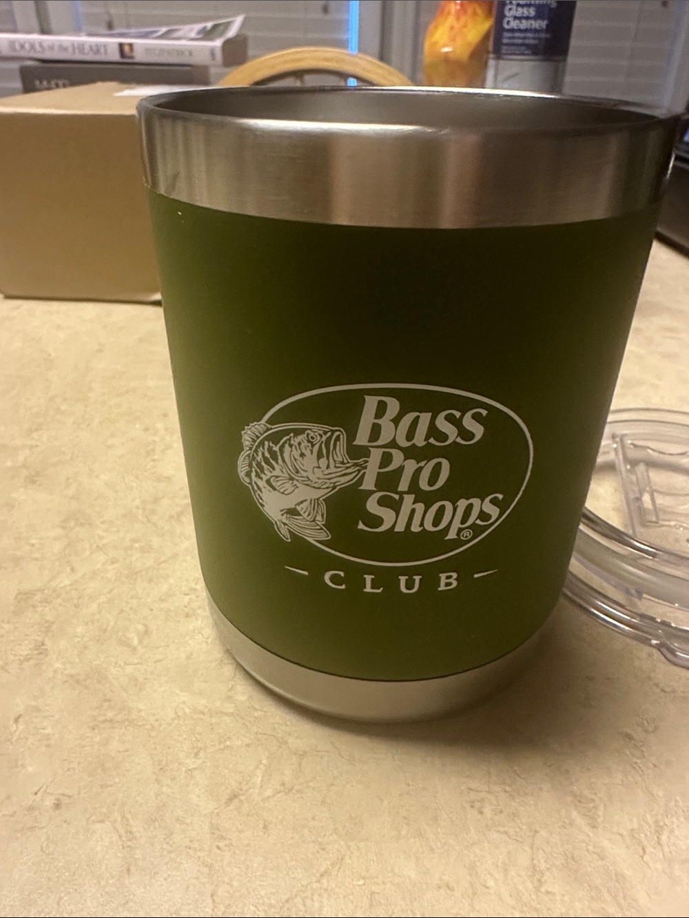 Bass Pro Shops Olive Green Insulated Travel Tumbler